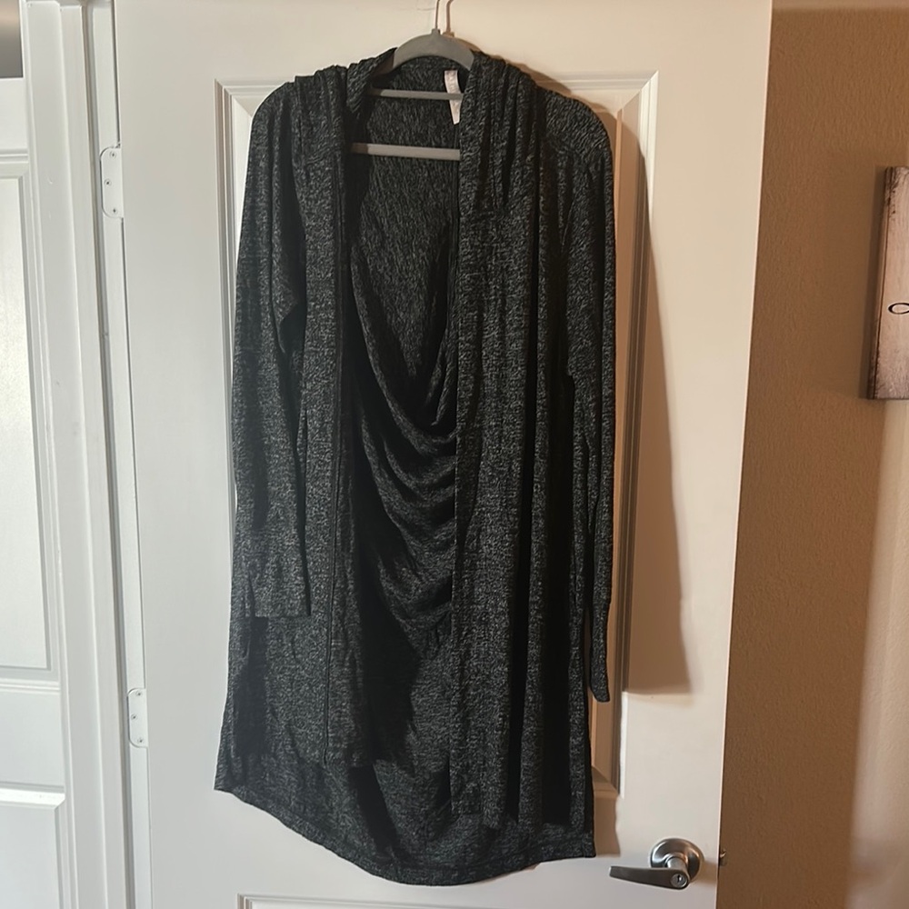 Athleta Women's Gray Drape Hooded Sweater